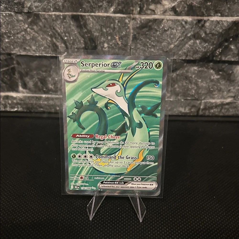 serperior pokemon card V - 170/195 Full Art Ultra Rare Featuring a striking image of the captivating character As someone who's favorite Pokmon